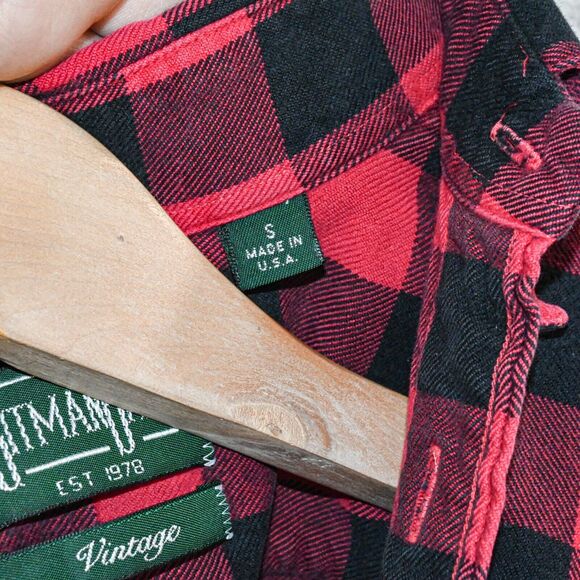 GITMAN BROS Vintage Men's Red Buffalo Plaid Button Down shirt Sz Small - Picture 6 of 6